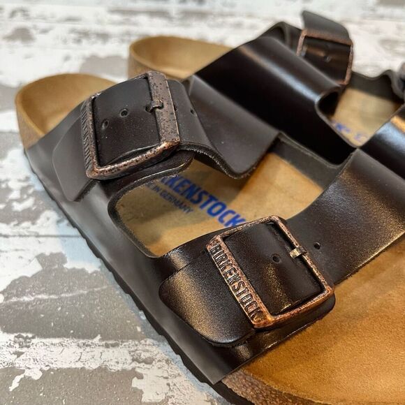 Birkenstock | women brown leather Arizona sandals - Picture 5 of 5